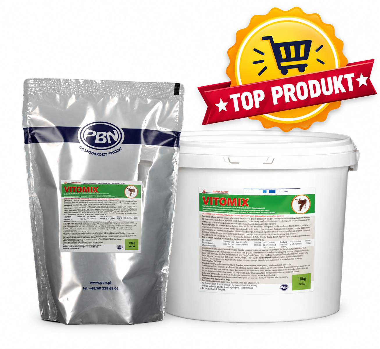 VITOMIX – witaminy dla cieląt z probiotykiem – wsparcie odporności i jelit, 1kg, 3kg, PBN