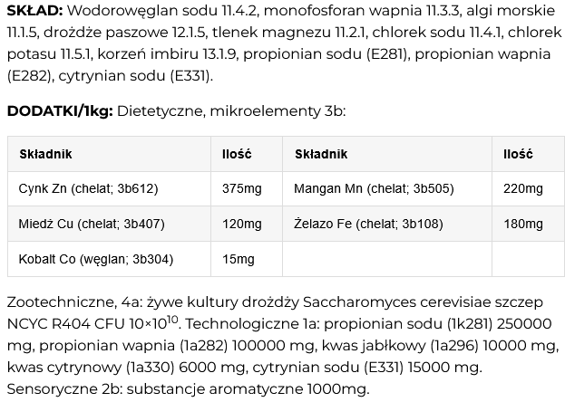RUMINALGIN na trawienie, apetyt, zmniejsza ryzyko ketozy i kwasicy 850g PBN - obrazek 2