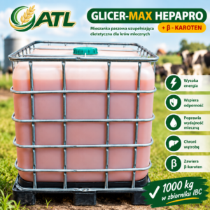 GLICER-MAX HEPAPRO - Gliceryna z beta-karotenem, Energia dla krów 13,4 MJ