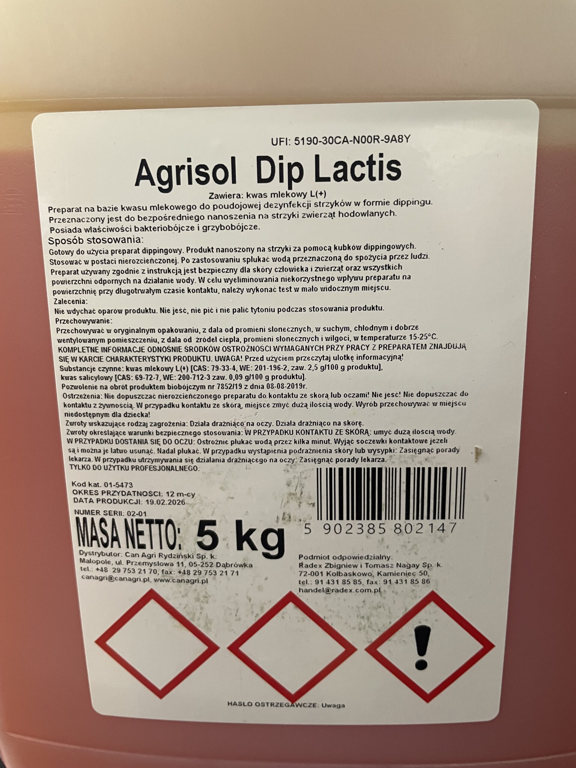 Preparat do wymion- diping DipLactis 5kg. Agrisol - obrazek 4