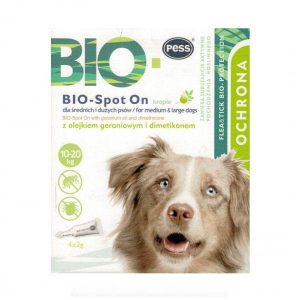 Pess BIO - Spot on krople owadobójcze dla średnich i dużych psów
