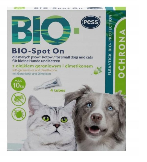 Pess BIO - Spot on krople owadobójcze dla małych psów i kotów