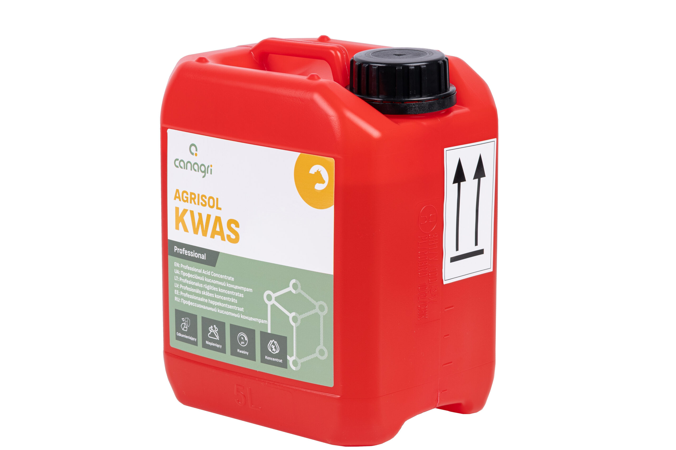 Kwas do mycia dojarek. Kwaśny środek myjący. Agrisol Kwas 2kg - obrazek 5