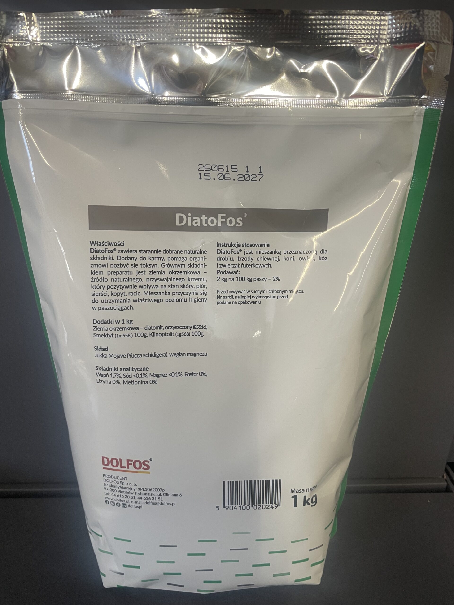 DiatoFos 1 kg - ziemia okrzemkowa DOLFOS /Dolmix - obrazek 2